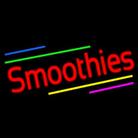 Red Smoothies With Multi Colored Lines Neonskylt