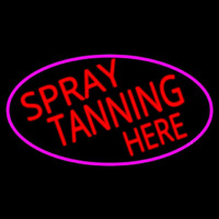 Red Spray Tanning Here Neonskylt