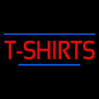 Red T Shirts Blue Lines Neonskylt