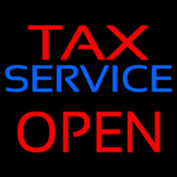 Red Ta  Service Open Neonskylt