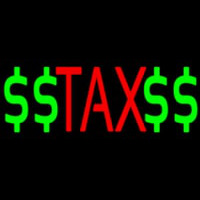 Red Ta  With Dollar Logo Neonskylt