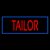 Red Tailor With Blue Border Neonskylt