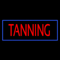 Red Tanning With Blue Border Neonskylt