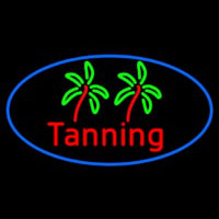 Red Tanning With Palm Tree Neonskylt