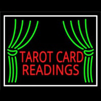 Red Tarot Card Readings With White Border Neonskylt