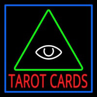 Red Tarot Cards Logo Neonskylt