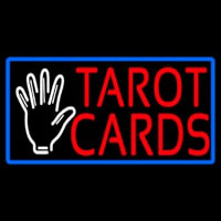 Red Tarot Cards White Palm Neonskylt