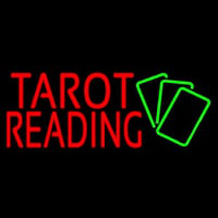 Red Tarot Reading Green Cards Neonskylt