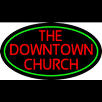 Red The Downtown Church Neonskylt