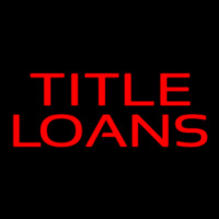 Red Title Loans Neonskylt