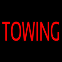 Red Towing Neonskylt