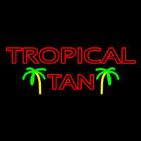 Red Tropical Tan Neonskylt