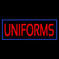Red Uniforms Blue Border Neonskylt