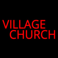 Red Village Church Neonskylt