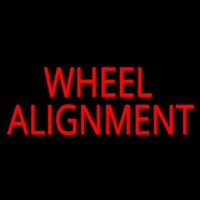 Red Wheel Alignment 1 Neonskylt