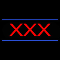 Red X X X Blue Lines Neonskylt