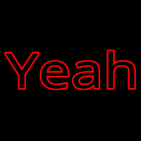 Red Yeah Neonskylt