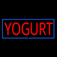 Red Yogurt With Blue Border Neonskylt
