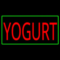 Red Yogurt With Yellow Border Neonskylt
