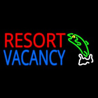 Resort Vacancy With Fish Neonskylt