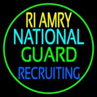 Ri Army National Guard Recruiting Neonskylt