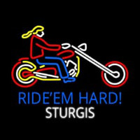 Ride Em Hard Sturgis Motorcycle Neonskylt