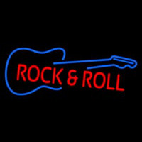 Rock N Roll Guitar Neonskylt