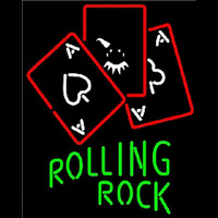 Rolling Rock Ace And Poker Beer Sign Neonskylt