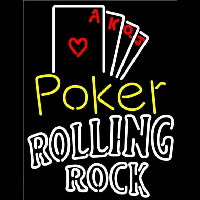 Rolling Rock Poker Ace Series Beer Sign Neonskylt