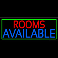 Rooms Available Vacancy With Green Border Neonskylt