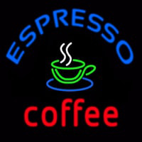 Round Espresso Coffee Neonskylt