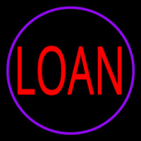 Round Loan Neonskylt