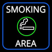 Round Smoking Area With Cigar Neonskylt