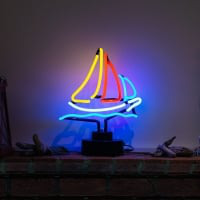 Sailling Boat Desktop Neonskylt