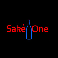 Sake One With Bottle Neonskylt