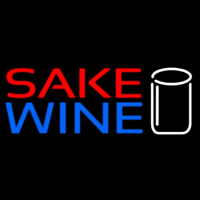 Sake Wine With Glass Neonskylt