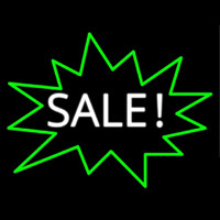 Sale With Green Border Neonskylt