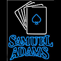 Samuel Adams Cards Beer Sign Neonskylt