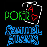 Samuel Adams Green Poker Beer Sign Neonskylt