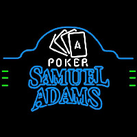 Samuel Adams Poker Ace Cards Beer Sign Neonskylt