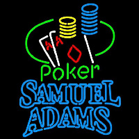 Samuel Adams Poker Ace Coin Table Beer Sign Neonskylt