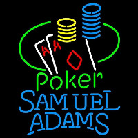 Samuel Adams Poker Ace Coin Table Beer Sign Neonskylt