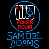 Samuel Adams Poker Room Beer Sign Neonskylt