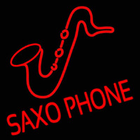 Saxophone Block Logo Neonskylt