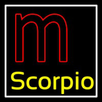 Scorpio Zodiac White Border Neonskylt