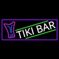 Sculpture Tiki Bar With Purple Border Neonskylt