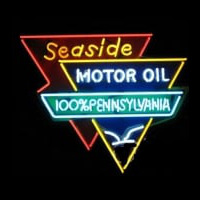 Seaside Motor Oil Neonskylt