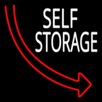 Self Storage Block Arrow Neonskylt