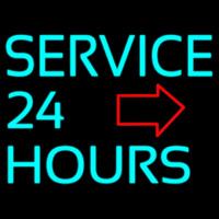 Service 24 Hours Neonskylt