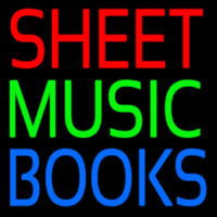 Sheet Music Books 1 Neonskylt